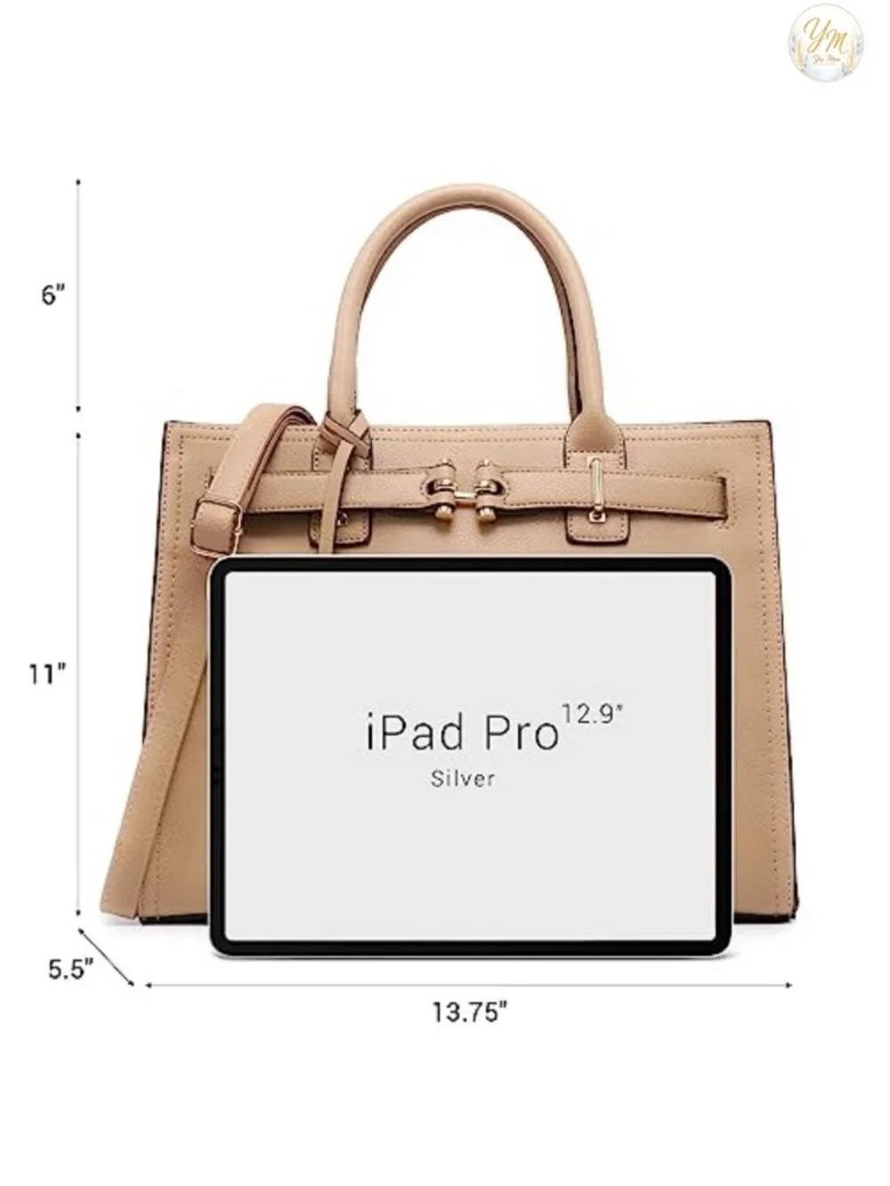 Structured Satchel Purse Pebbled Vegan Leather Work Handbag Tote Shoulder Bag
